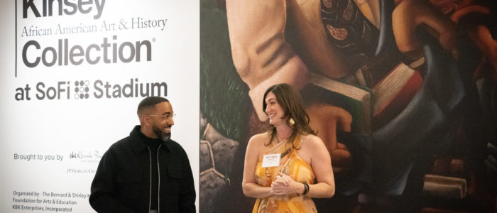 ArtTable Executive Director, Jessica Porter and Kinsey Art Collection Chief Operating Officer Khalil Kinsey