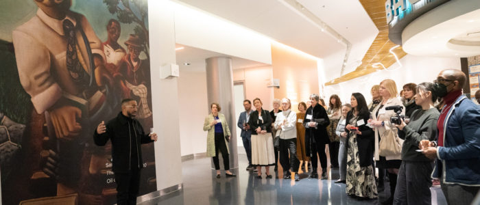 VIP Tour of The Kinsey Art Collection at SoFi Stadium with the Kinsey Family and COO Khalil Kinsey. Photo: Isabella Vosmikova